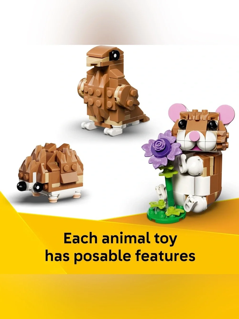 💛LEGO Creator 3 in 1 Cute Hamster with a Flower Building Toy for Girls & Boys